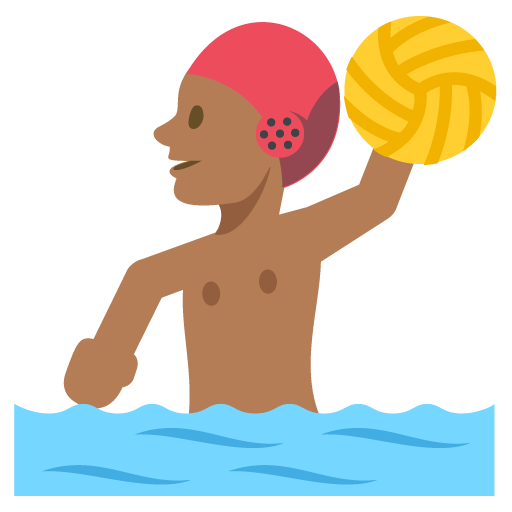 Person Playing Water Polo: Medium-Dark Skin Tone, the design in this release