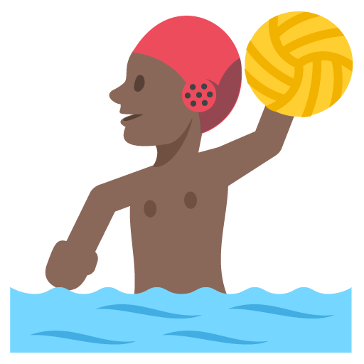 Person Playing Water Polo: Dark Skin Tone, the design in this release