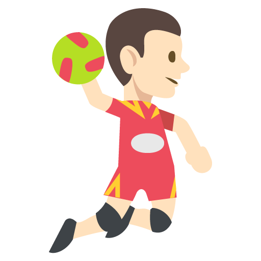 Person Playing Handball: Light Skin Tone, the design in this release