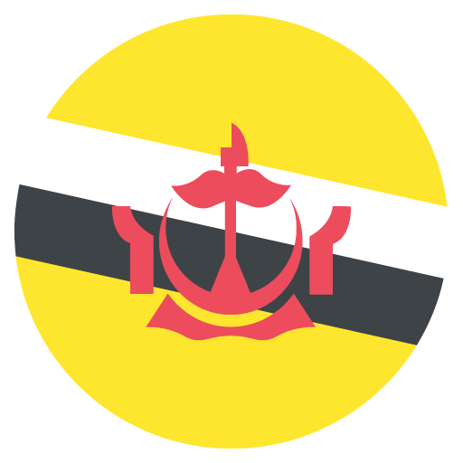 Flag: Brunei as drawn by JoyPixels in 2.2.5