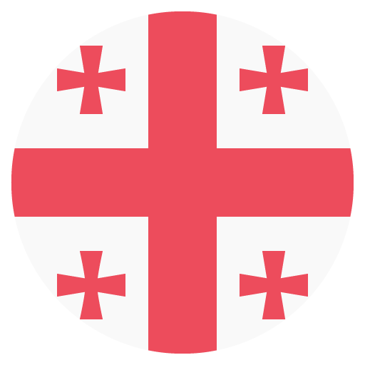 Flag: Georgia as drawn by JoyPixels in 2.2.5