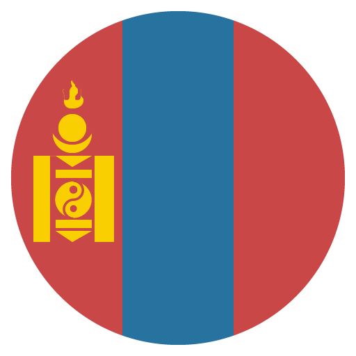 Flag: Mongolia as drawn by JoyPixels in 2.2.5