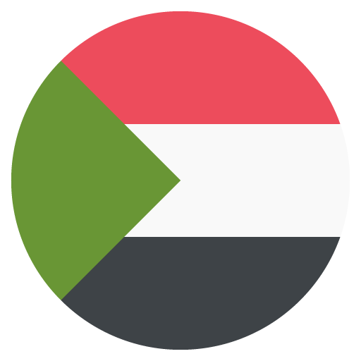 Flag: Sudan as drawn by JoyPixels in 2.2.5