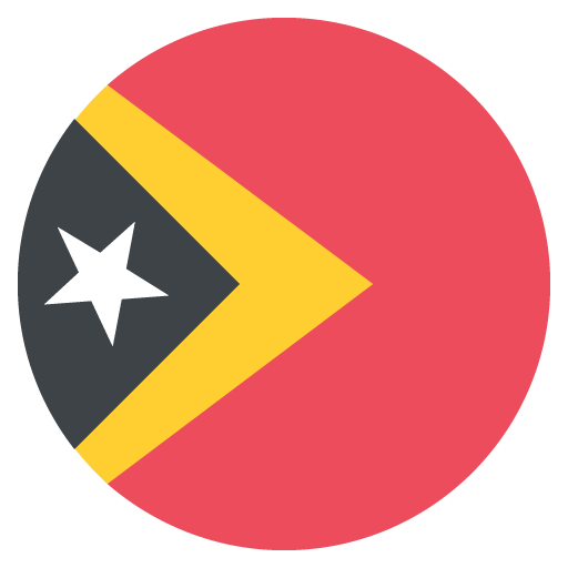 Flag: Timor-Leste as drawn by JoyPixels in 2.2.5