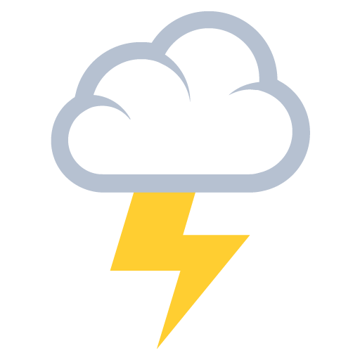 Nube Con Rayo as drawn by JoyPixels in 2.2.5