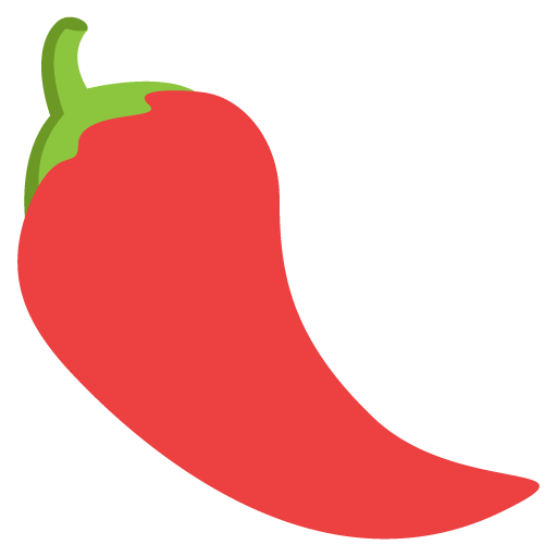 Hot Pepper as drawn by JoyPixels in 2.2.5