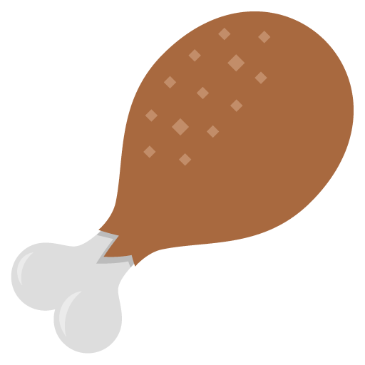Poultry Leg as drawn by JoyPixels in 2.2.5