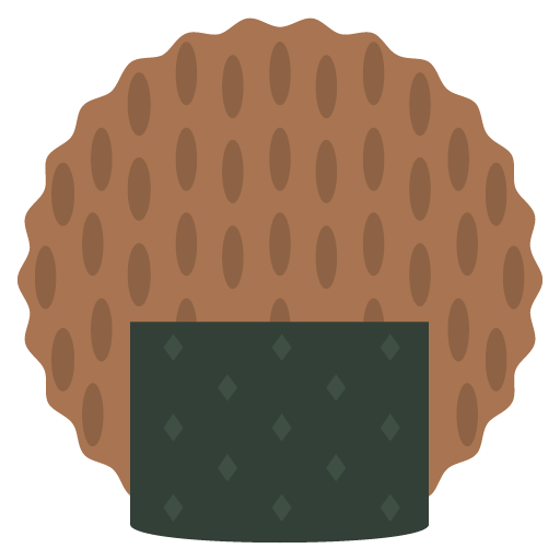 Rice Cracker as drawn by JoyPixels in 2.2.5