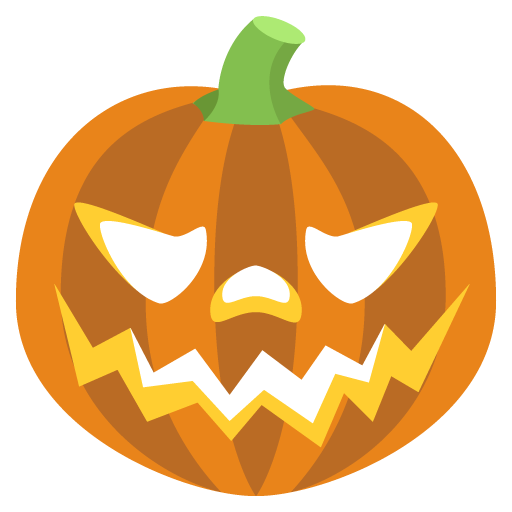 Jack-O-Lantern as drawn by JoyPixels in 2.2.5