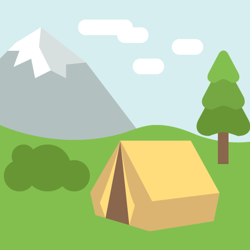 Camping as drawn by JoyPixels in 2.2.5