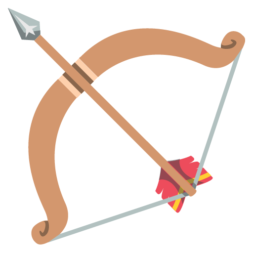 Bow and Arrow as drawn by JoyPixels in 2.2.5
