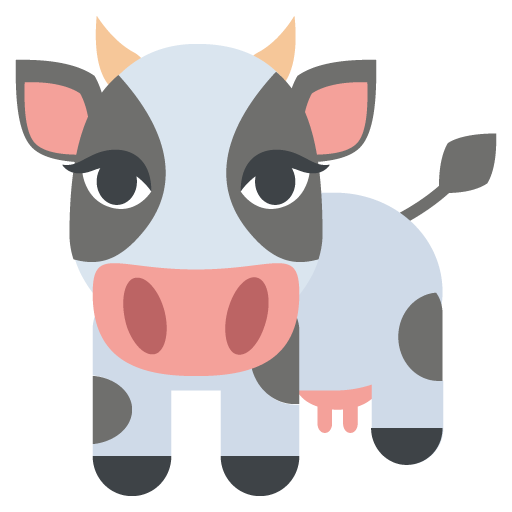 Cow as drawn by JoyPixels in 2.2.5