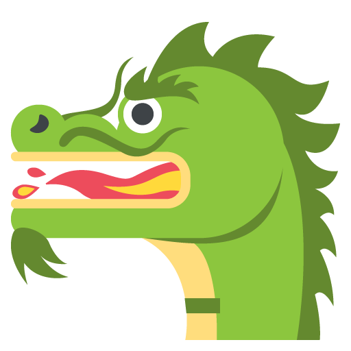 ドラゴンの顔 as drawn by JoyPixels in 2.2.5