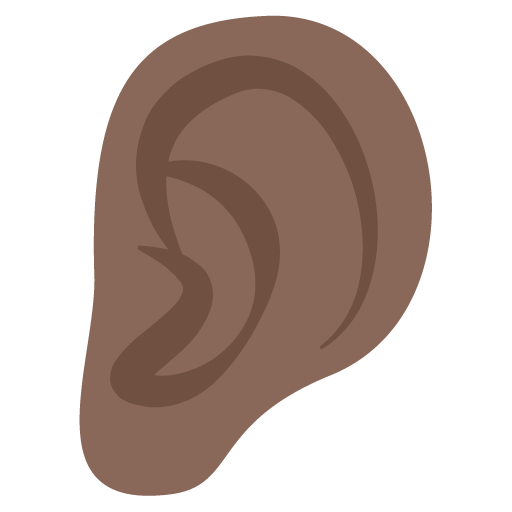 Ear: Dark Skin Tone, the previous design