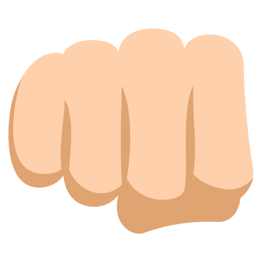 Oncoming Fist: Medium-Light Skin Tone, the previous design