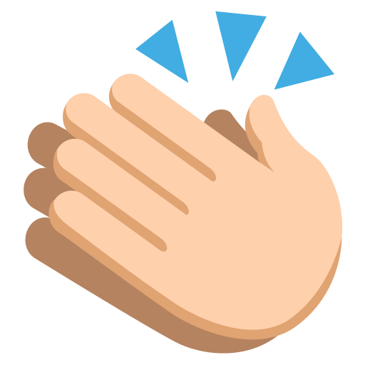 Clapping Hands: Medium-Light Skin Tone, the previous design