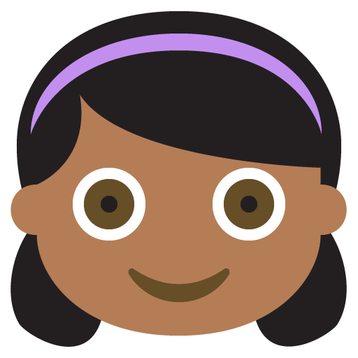 Girl: Medium-Dark Skin Tone, the previous design