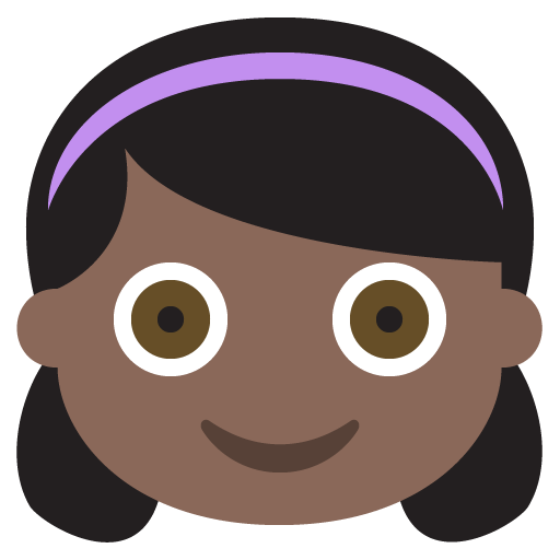 Girl: Dark Skin Tone, the previous design