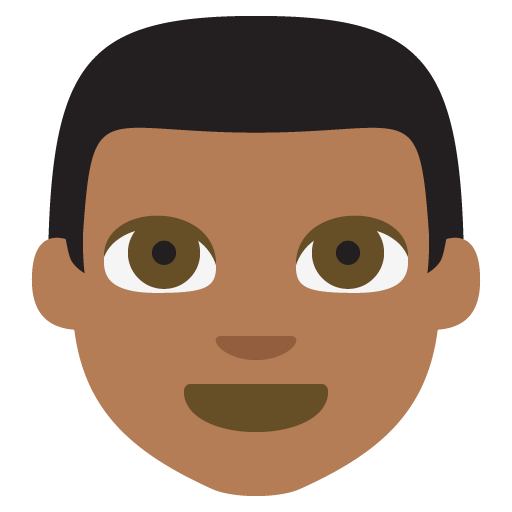 Man: Medium-Dark Skin Tone, the previous design