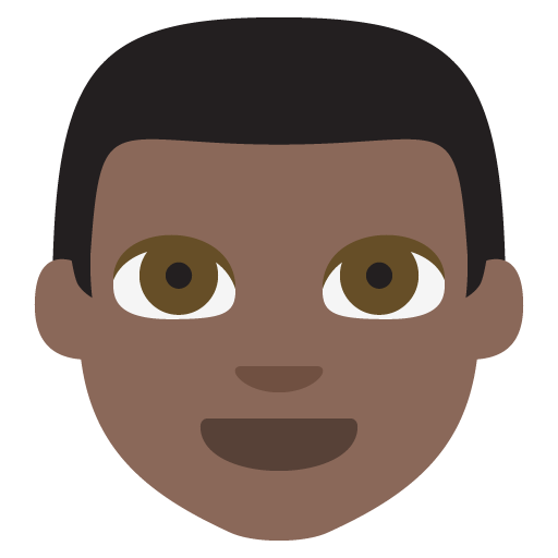 Man: Dark Skin Tone, the previous design