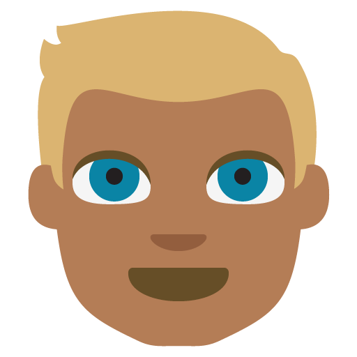 Person: Medium-Dark Skin Tone, Blond Hair, the previous design