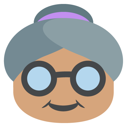 Old Woman: Medium Skin Tone, the previous design