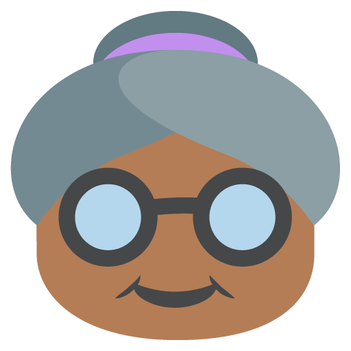 Old Woman: Medium-Dark Skin Tone, the previous design