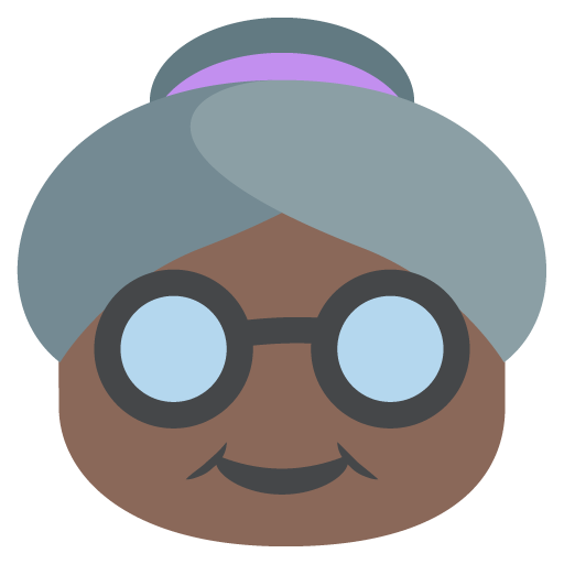 Old Woman: Dark Skin Tone, the previous design