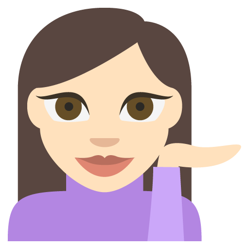 Person Tipping Hand: Light Skin Tone, the previous design