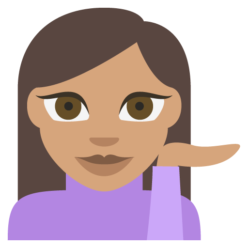Person Tipping Hand: Medium Skin Tone, the previous design