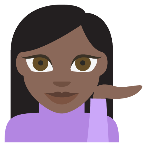 Person Tipping Hand: Dark Skin Tone, the previous design