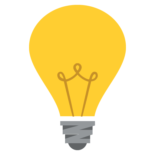 Light Bulb as drawn by JoyPixels in 2.2.5