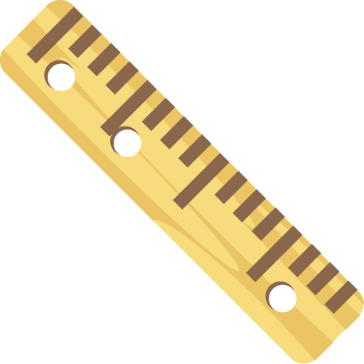 Straight Ruler as drawn by JoyPixels in 2.2.5