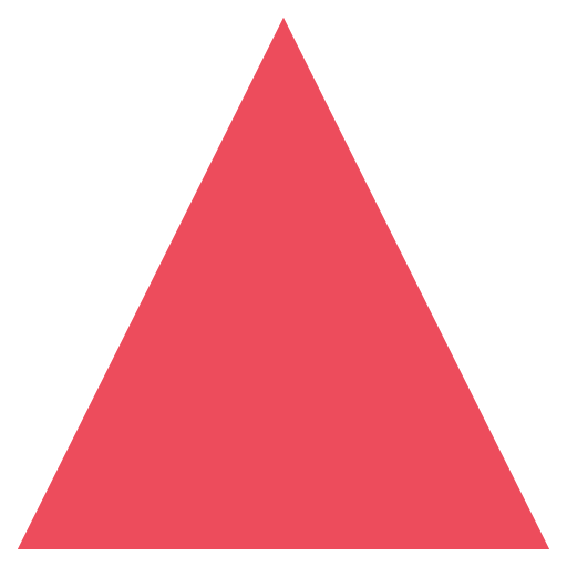 Triangolo Rosso Con Punta Verso L’alto as drawn by JoyPixels in 2.2.5