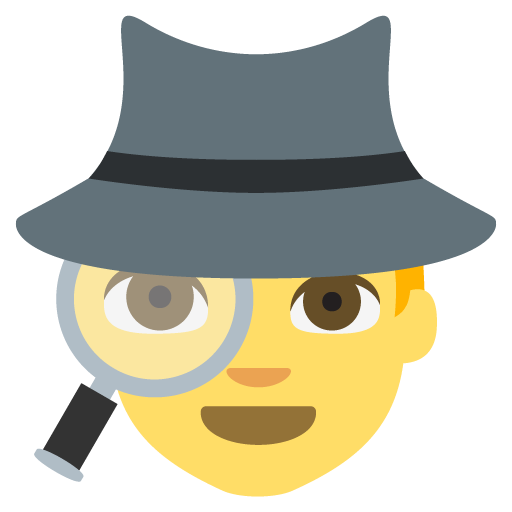 Detective as drawn by JoyPixels in 2.2.5
