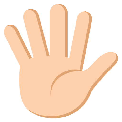 Hand with Fingers Splayed: Medium-Light Skin Tone, the previous design