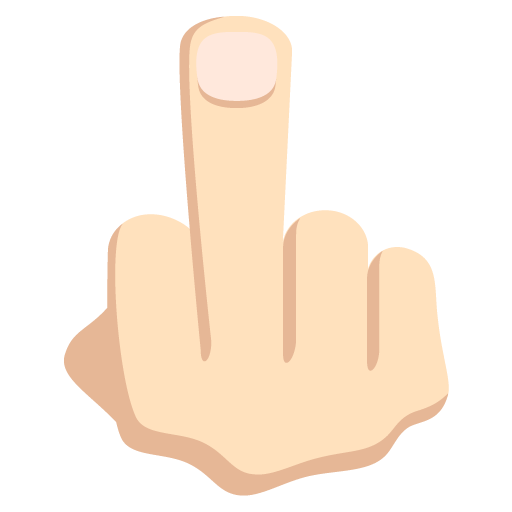 Middle Finger: Light Skin Tone, the previous design