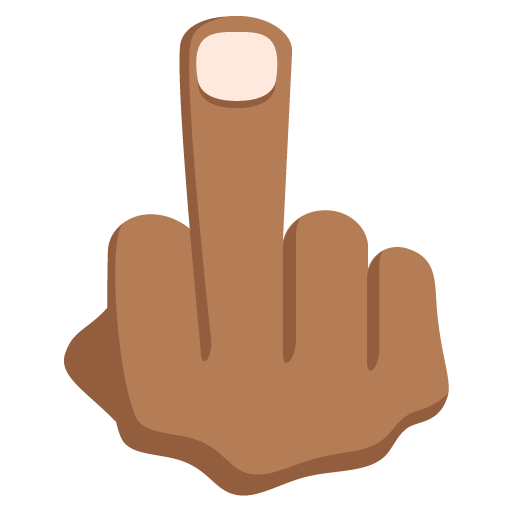 Middle Finger: Medium-Dark Skin Tone, the previous design