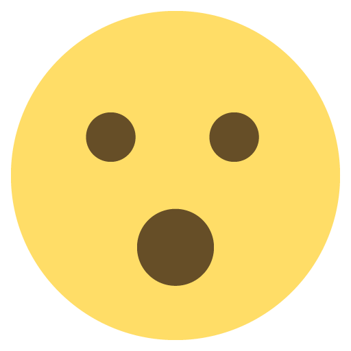 Face with Open Mouth as drawn by JoyPixels in 2.2.5