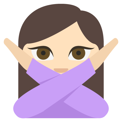 Person Gesturing NO: Light Skin Tone, the previous design