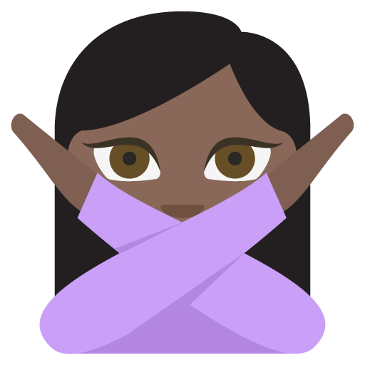 Person Gesturing NO: Dark Skin Tone, the previous design