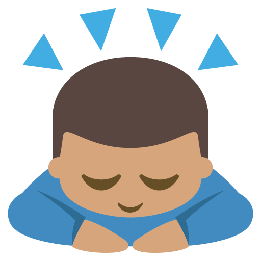 Person Bowing: Medium Skin Tone, the previous design