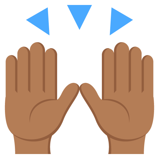 Raising Hands: Medium-Dark Skin Tone, the previous design