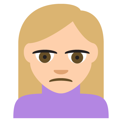Person Frowning: Medium-Light Skin Tone, the previous design