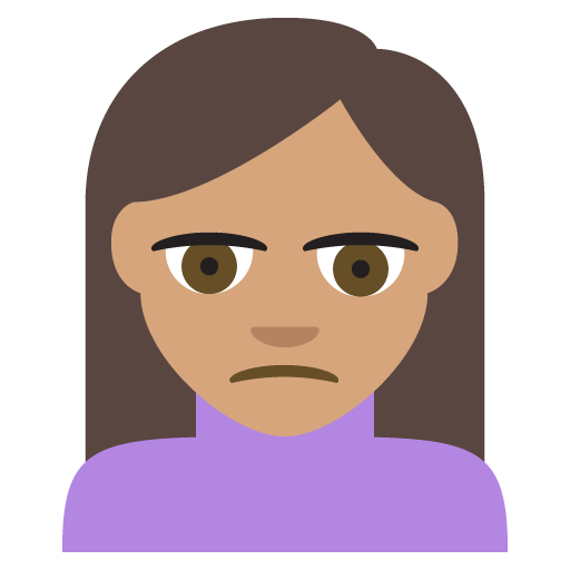 Person Frowning: Medium Skin Tone, the previous design