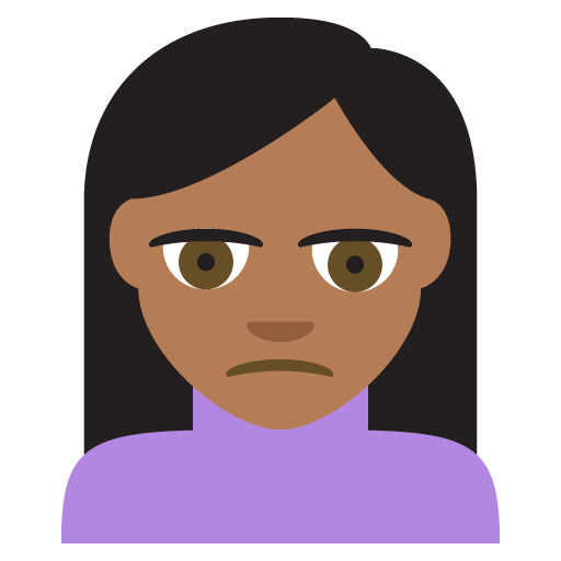 Person Frowning: Medium-Dark Skin Tone, the previous design