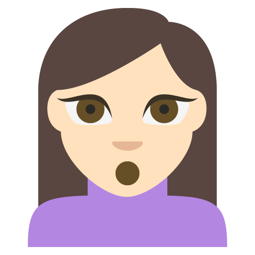 Person Pouting: Light Skin Tone, the previous design