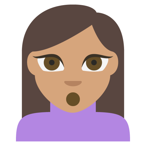 Person Pouting: Medium Skin Tone, the previous design