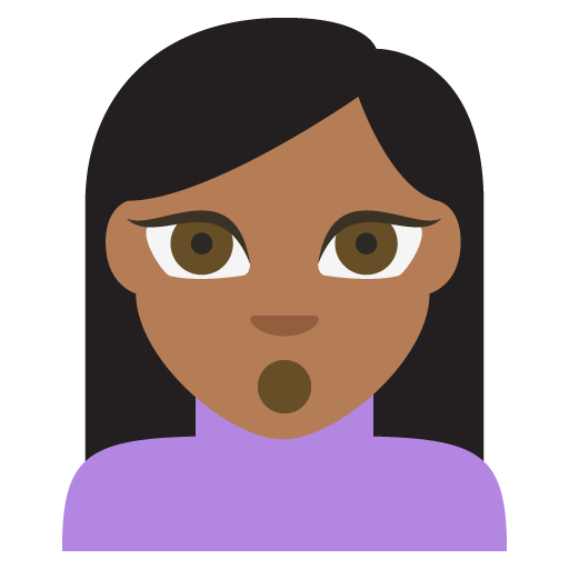 Person Pouting: Medium-Dark Skin Tone, the previous design