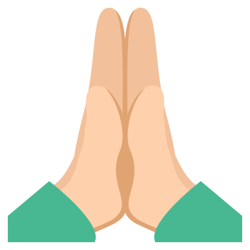 Folded Hands: Medium-Light Skin Tone, the previous design